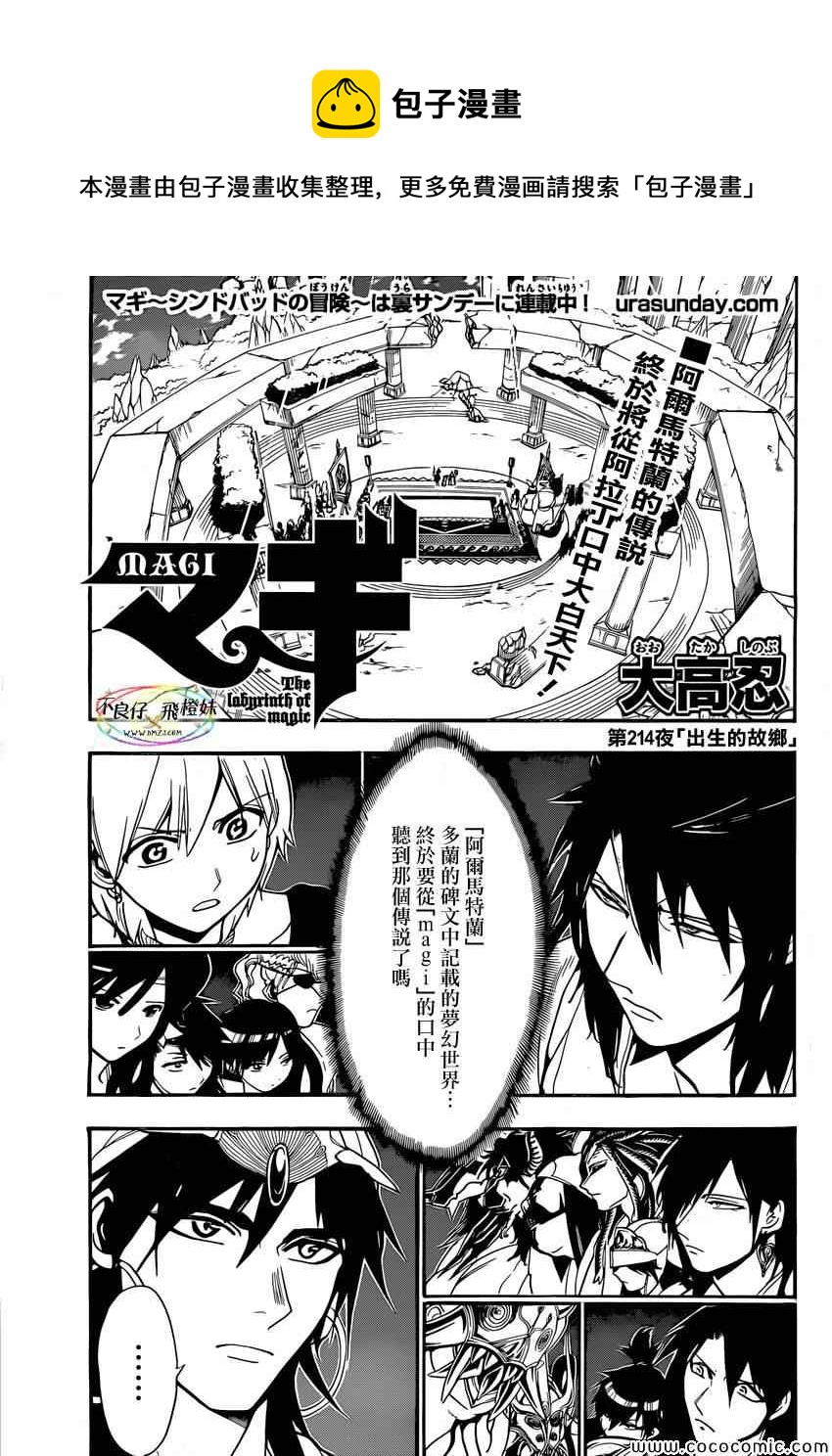 🍟魔笛MAGI 第214话 第1页