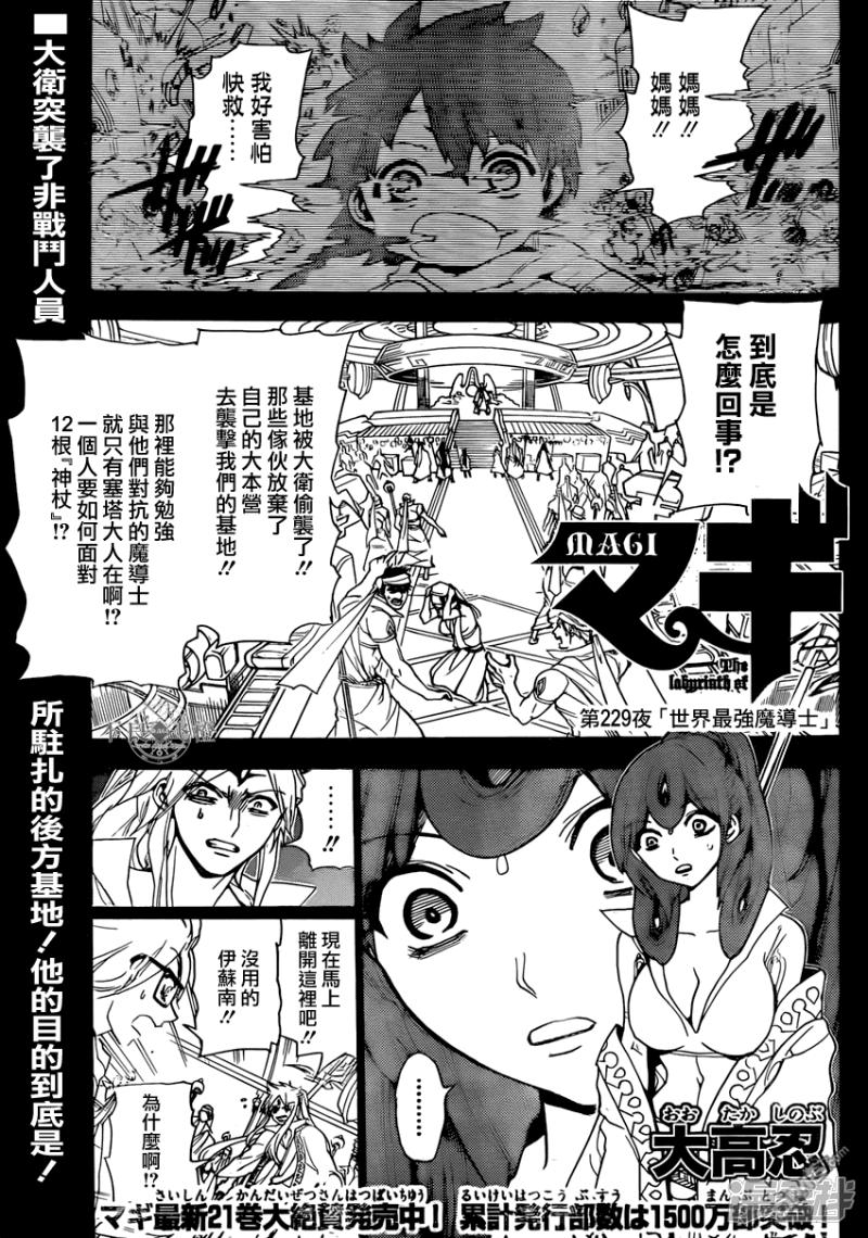 🍟魔笛MAGI 第229话 世界最强魔导士 第1页