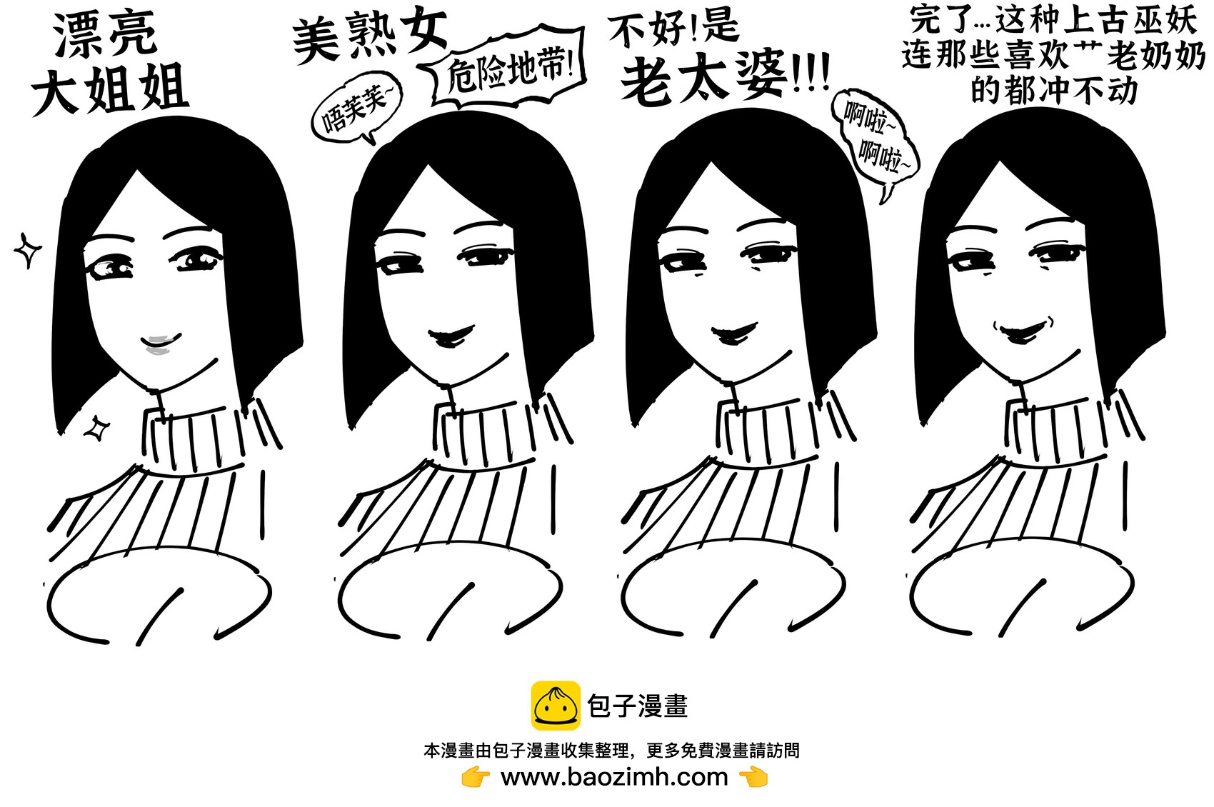 🍵Baalbuddy漫画小短篇 二刺螈的女性衰老和皱纹线图表 第1页