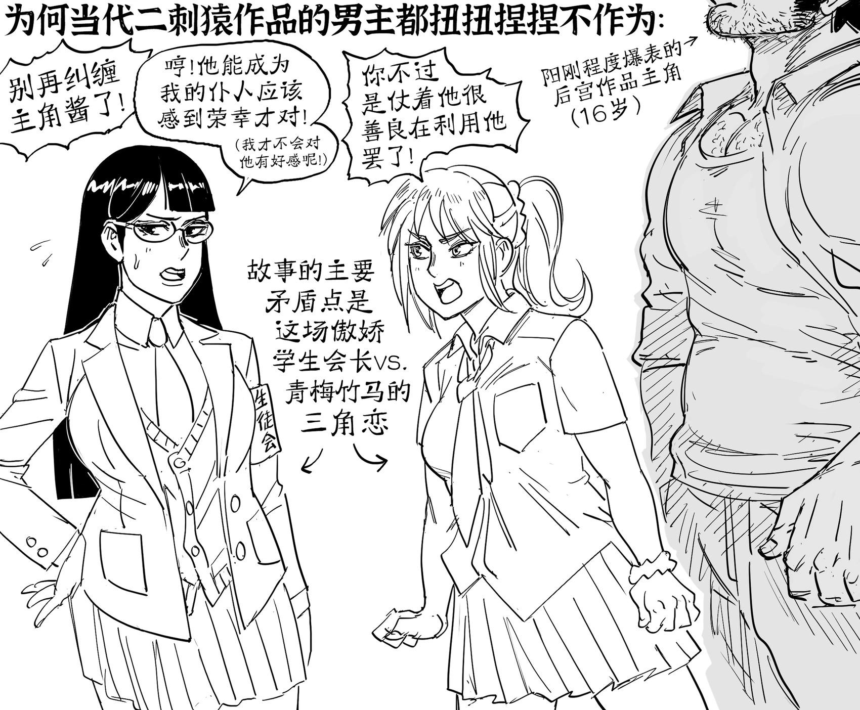 🍵Baalbuddy漫画小短篇 把那种典型的日式怂包小白脸男主换成一位猛男 第1页