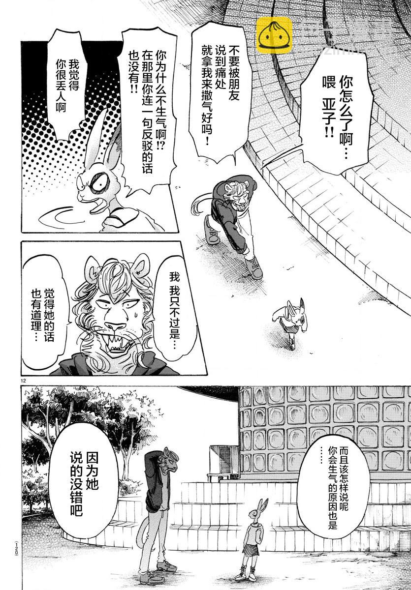 🍵BEASTARS 动物狂想曲 第119话 被温水泼到的话，就用冷水敷 第12页