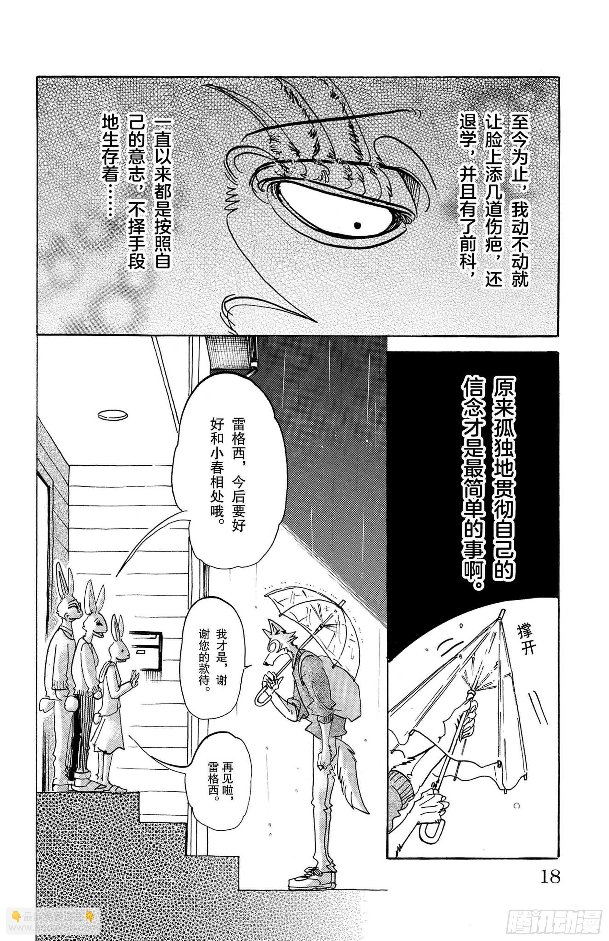 🍵BEASTARS 动物狂想曲 第125话 装饰怪物的恐吓信 第20页