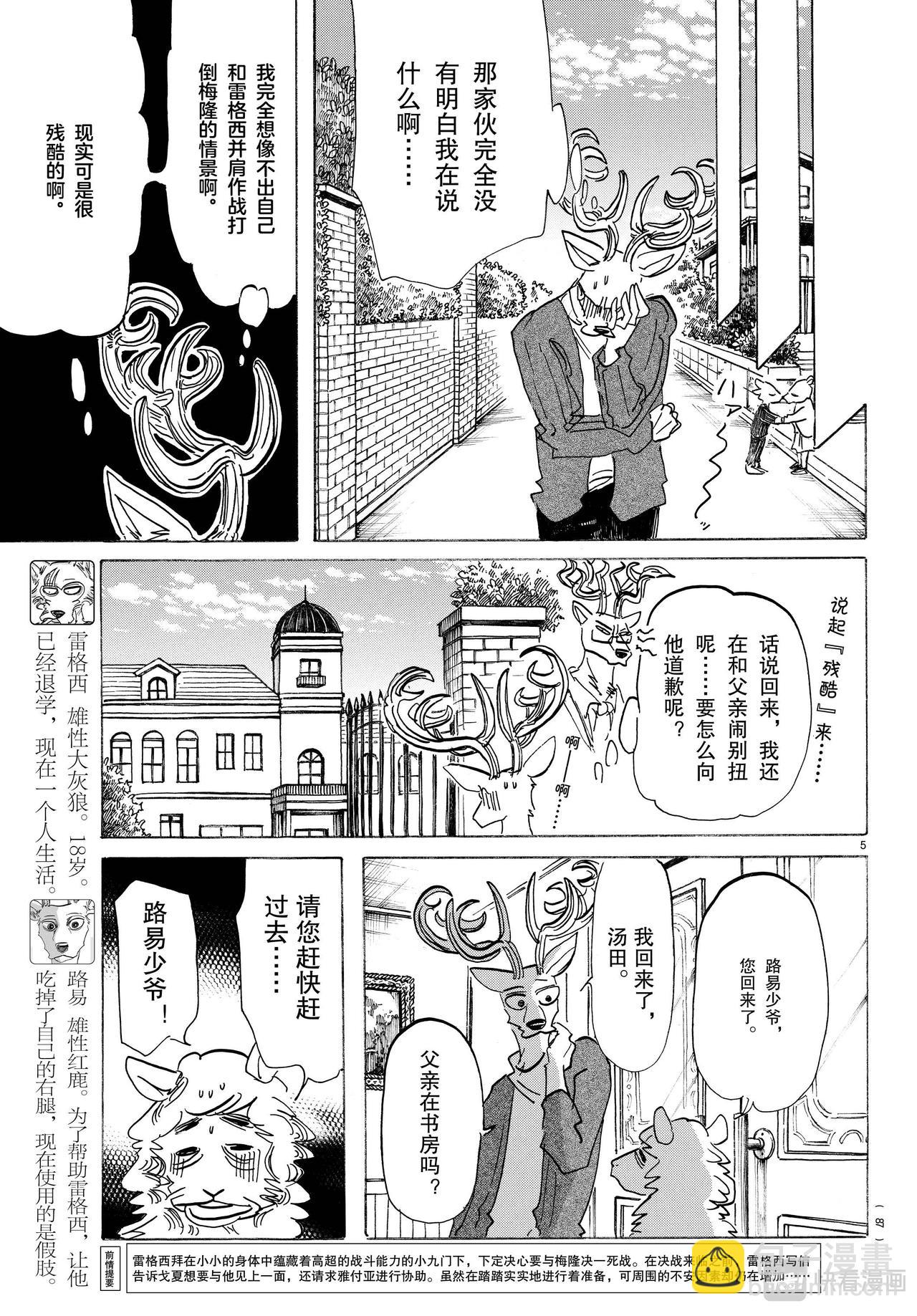 🍵BEASTARS 动物狂想曲 第165话 第65回的答案是错误 第5页