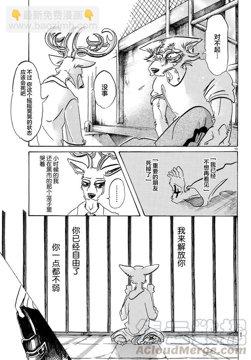 🍵BEASTARS 动物狂想曲 第95话 18倍浓缩的水滴 第13页