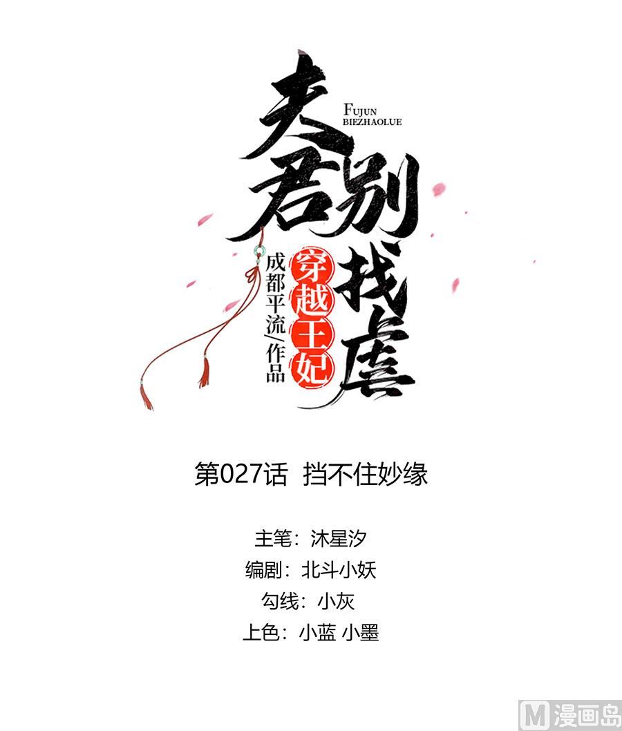 🍶穿越王妃夫君别找虐 第27话 挡不住妙缘 第1页