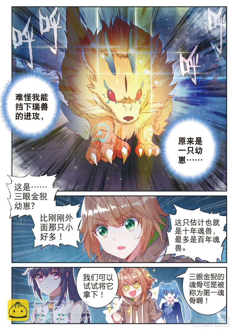 🍼斗罗大陆 第三部 龙王传说 160  幼年三眼金猊 第3页