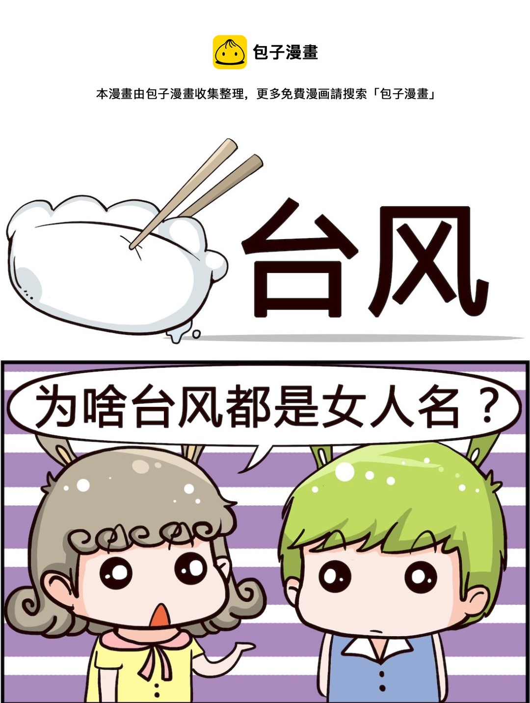 🍸搞怪阿餅 第073话 台风 第1页