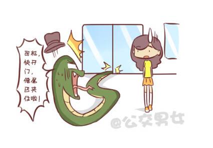 🍸公交男女爆笑漫画 257-十种动物挤公交 第4页