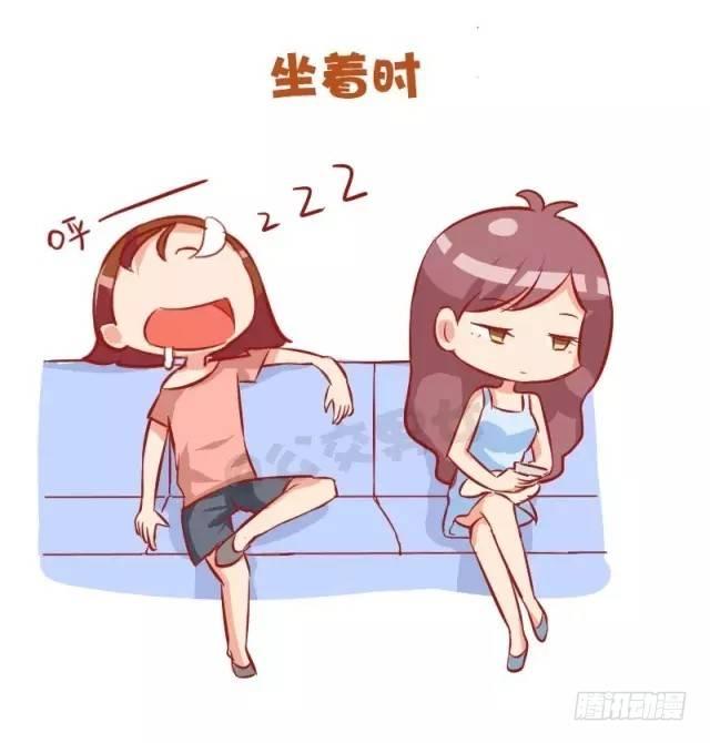 🍸公交男女爆笑漫画 874-女神和女汉子坐车的区别 第4页