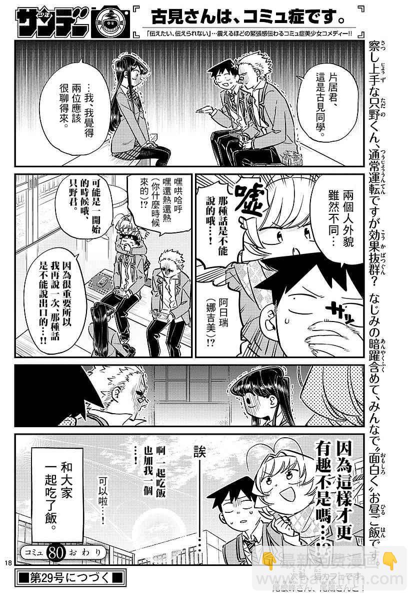 🍸古见同学有交流障碍症 第80话 邀请吃午饭 第16页