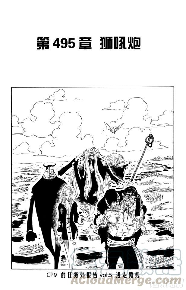 🍹航海王 第495话 狮吼炮 第1页