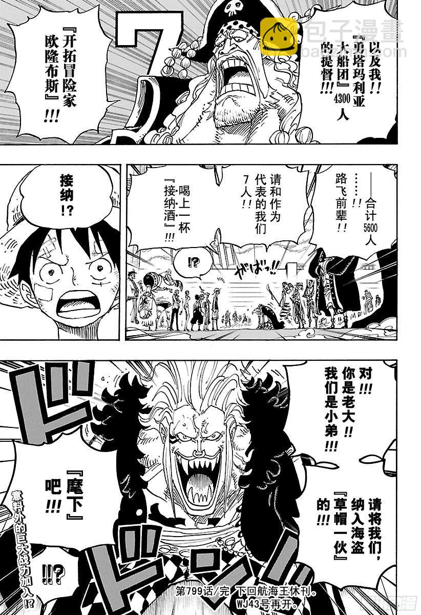 🍹航海王 第799话 老大和小弟 第17页