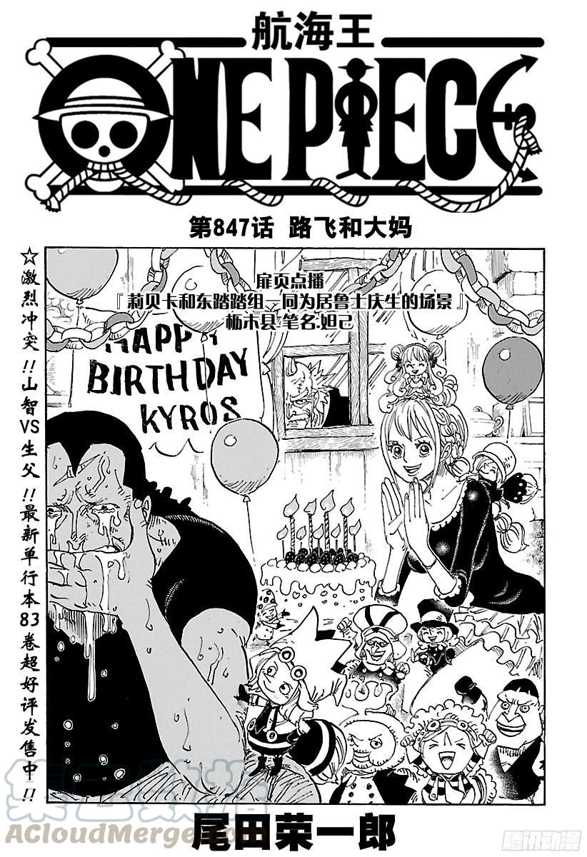 🍹航海王 第847话 路飞和大妈 第1页