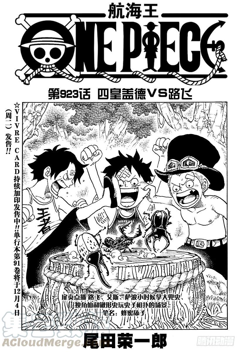 🍹航海王 第923话 四皇盖德VS路飞 第1页