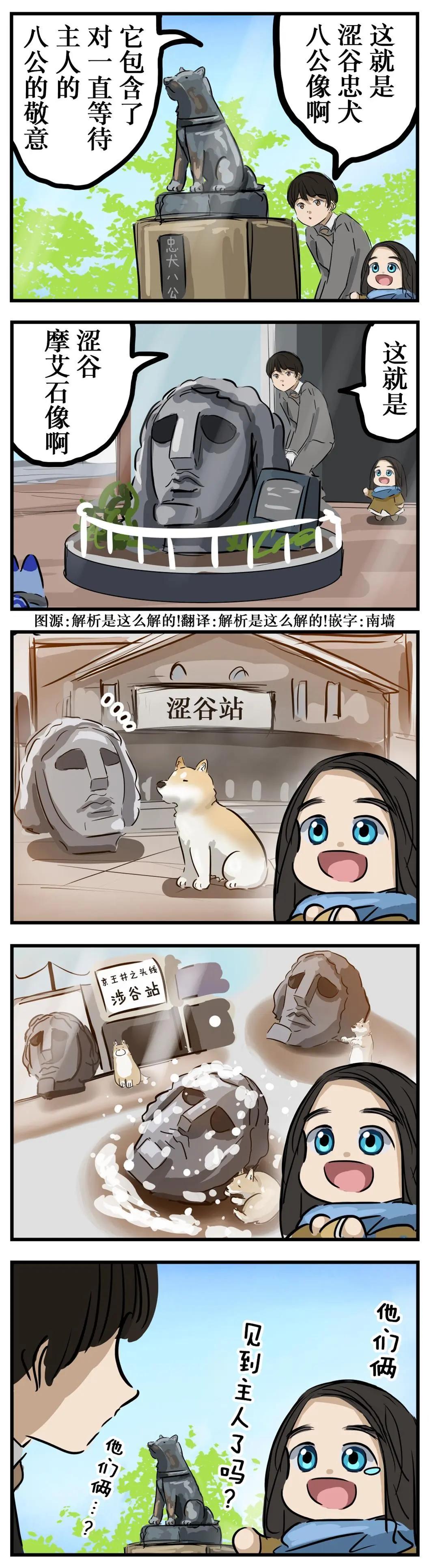 🍕カコミスル老师四格合集 八公与摩艾石像 第1页