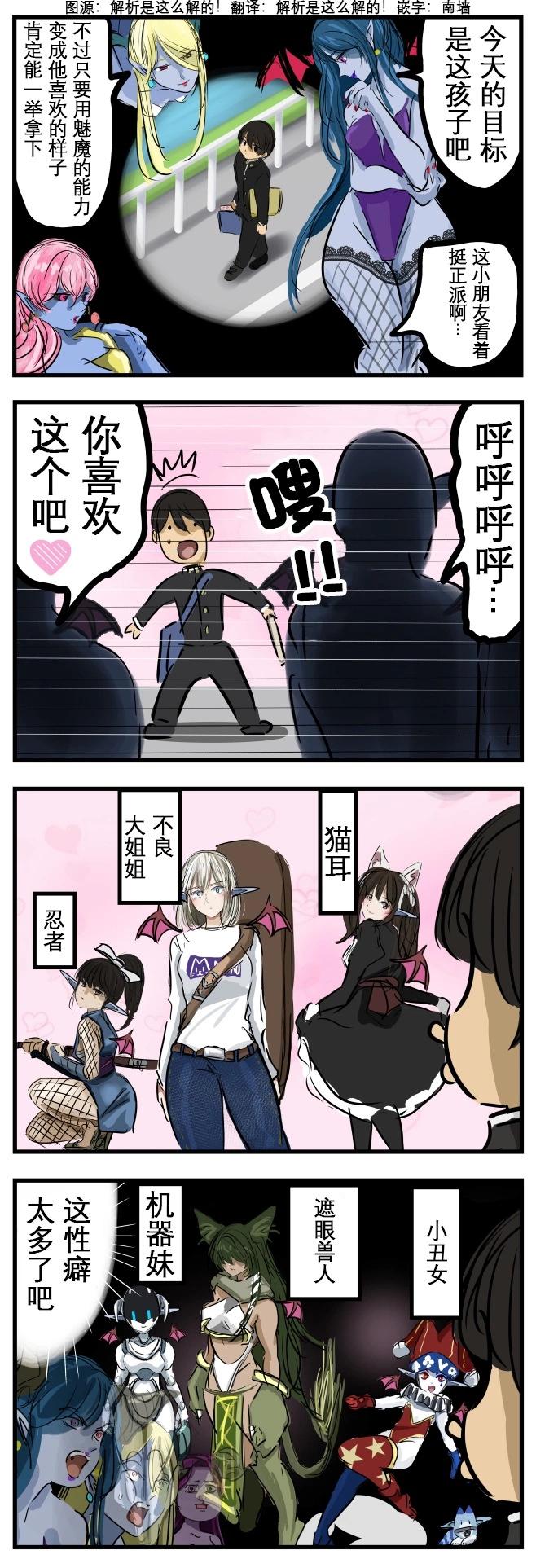 🍕カコミスル老师四格合集 现代人vs魅魔 第1页