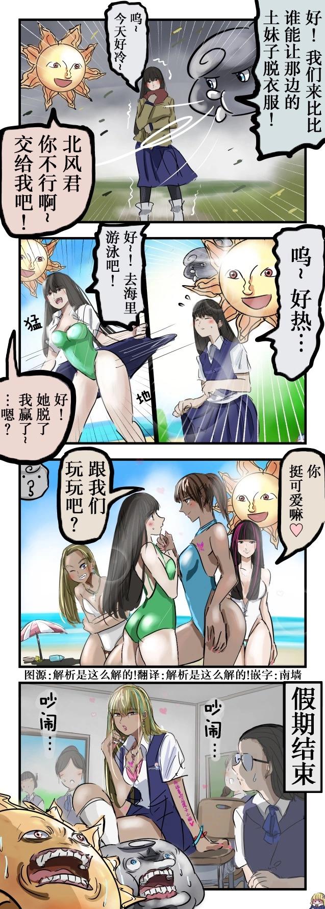 🍕カコミスル老师四格合集 北风与太阳 第1页