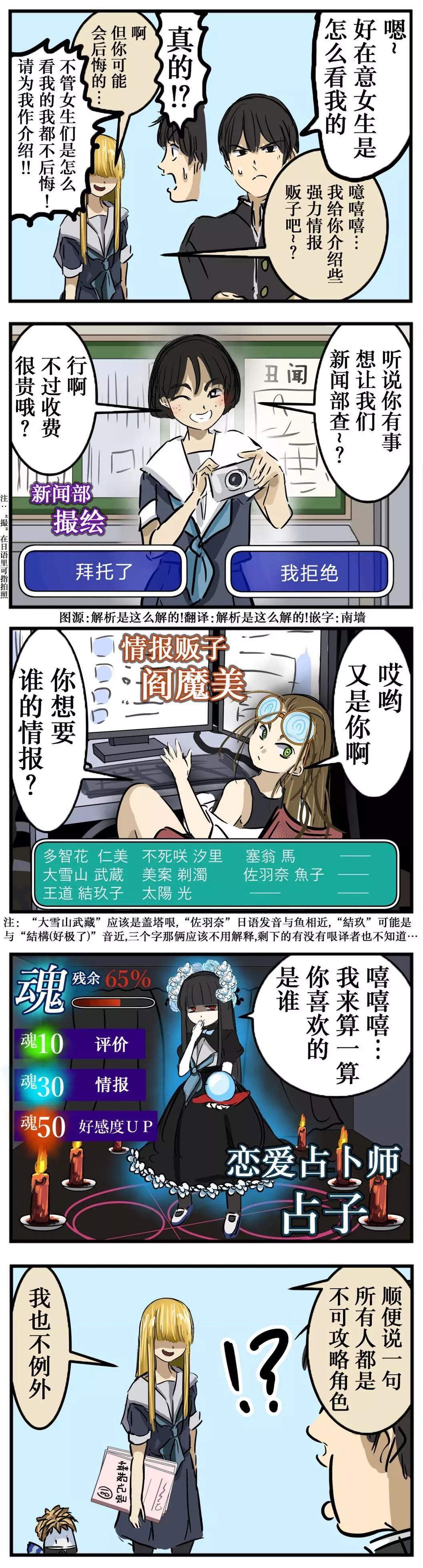 🍕カコミスル老师四格合集 情报贩子角色 第1页