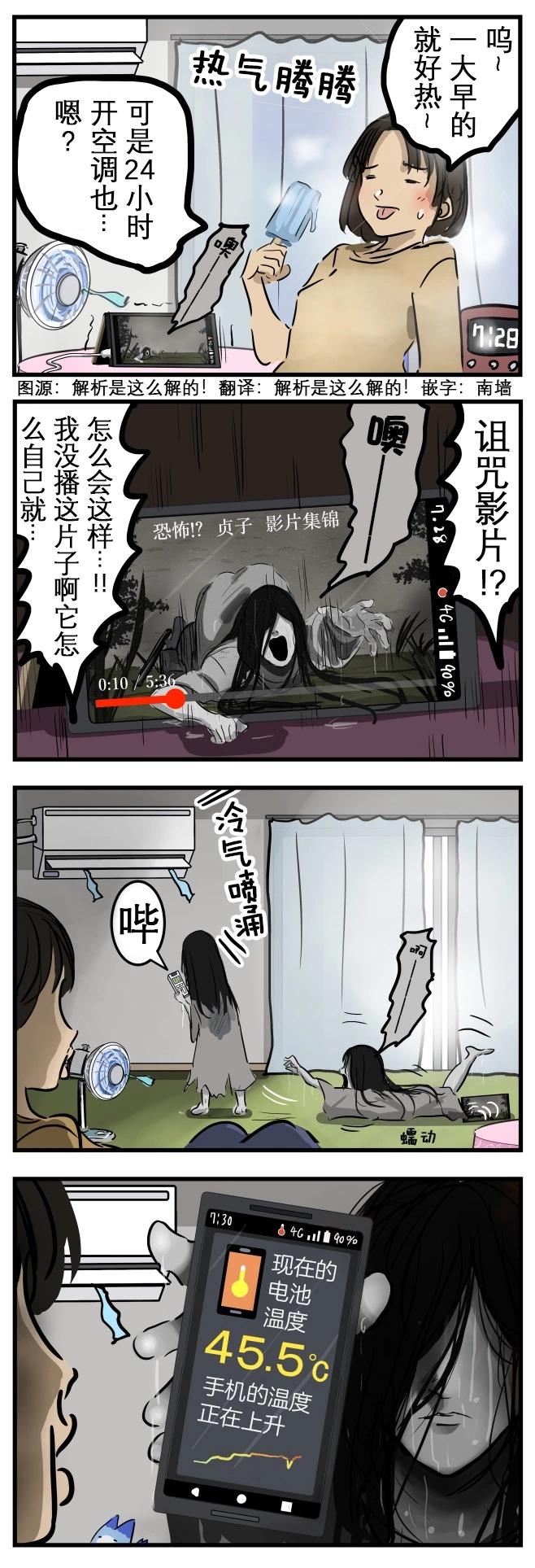 🍕カコミスル老师四格合集 抗议的贞子 第1页