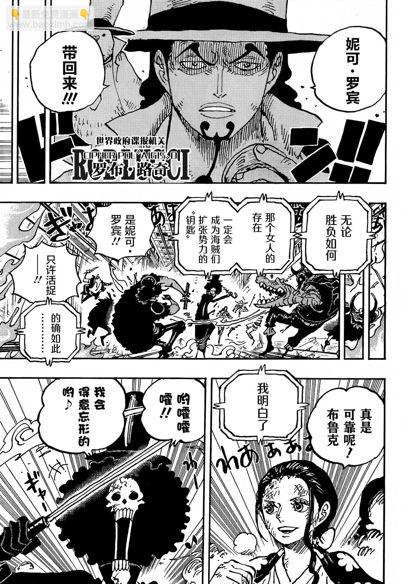 🍖ONE PIECE航海王 第1028话 腕（蛇）龙 第5页