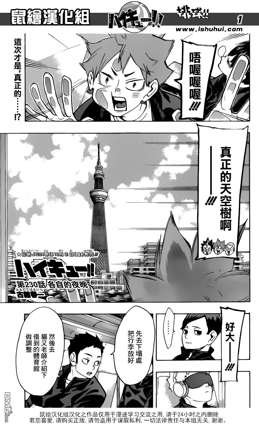 🍝排球 第230话 各自的夜晚 第1页