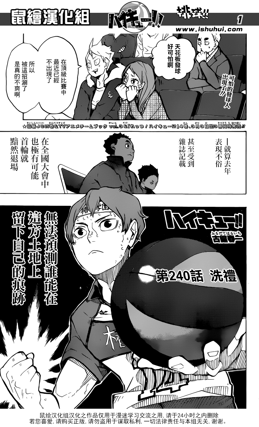 🍝排球 第240话 洗礼 第1页