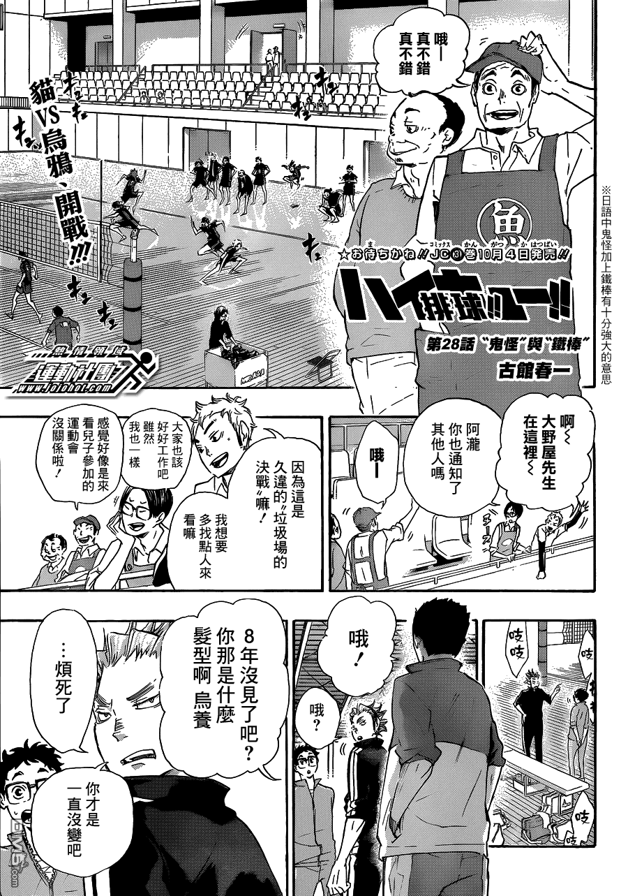 🍝排球 第28话 “鬼怪”与“铁棒” 第1页