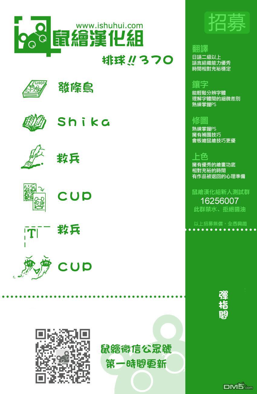 🍝排球 第370话 挑战者 第1页