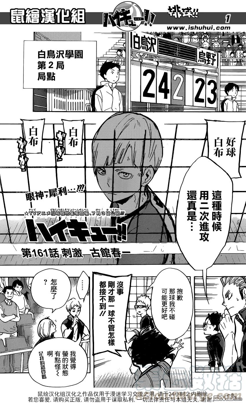 🍝排球少年！！ 第161话 刺激 第1页