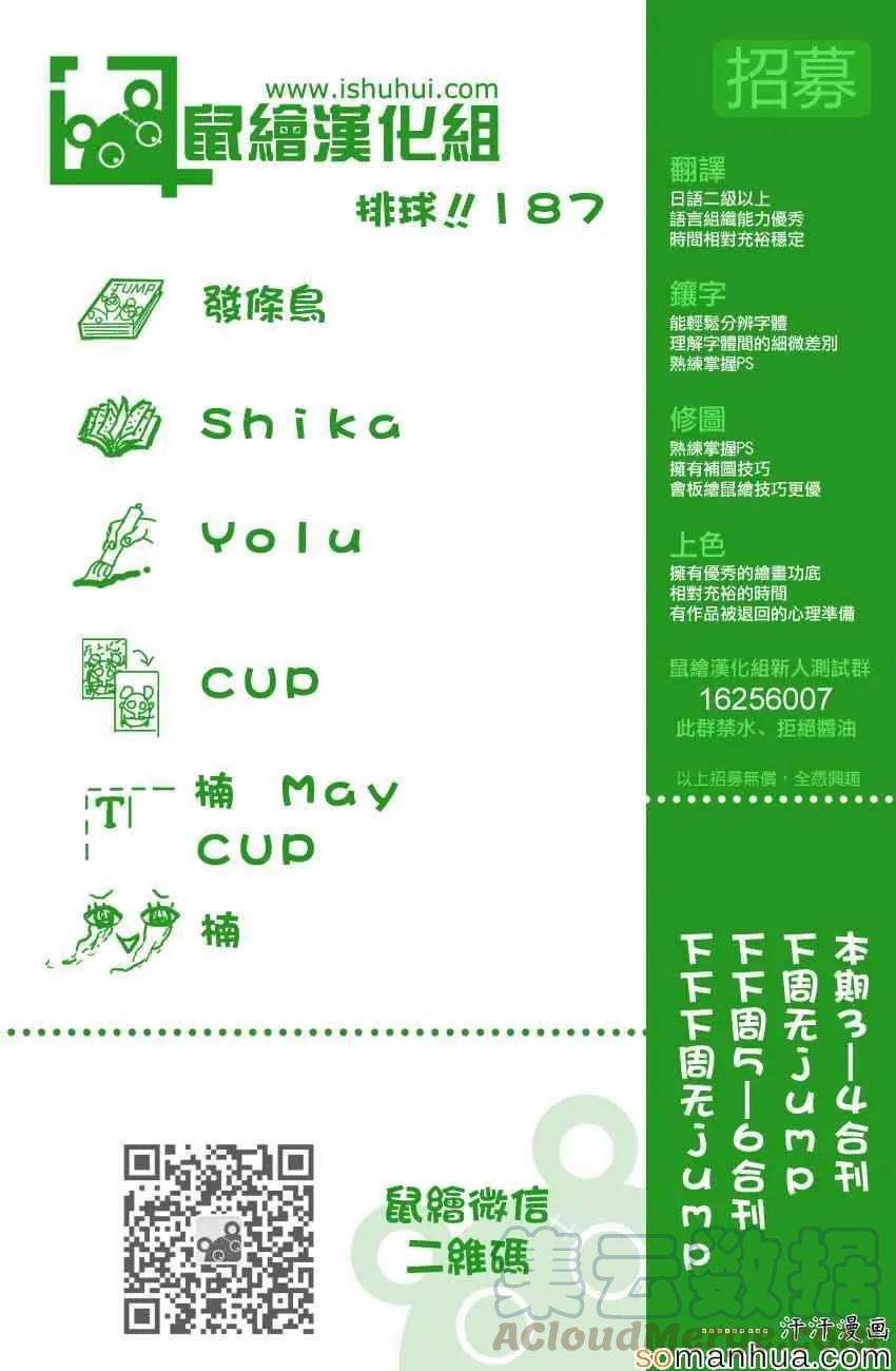 🍝排球少年！！ 第187话 白昼之月 第1页