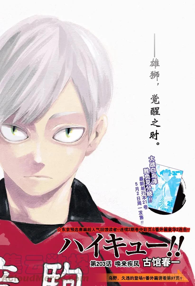 🍝排球少年！！ 第203话 唤来疾风 第1页