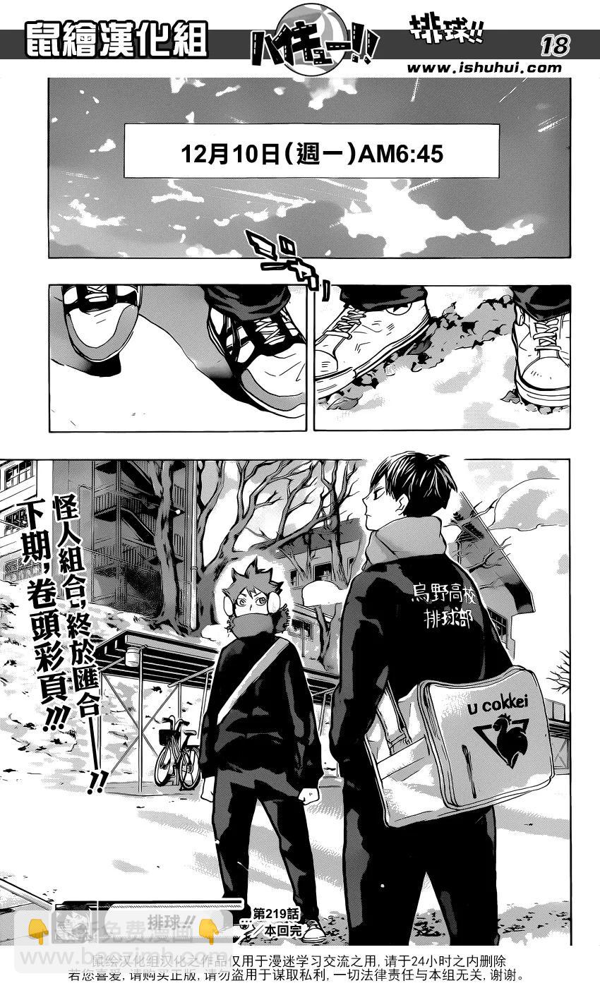 🍝排球少年！！ 第219话  饥饿 第18页