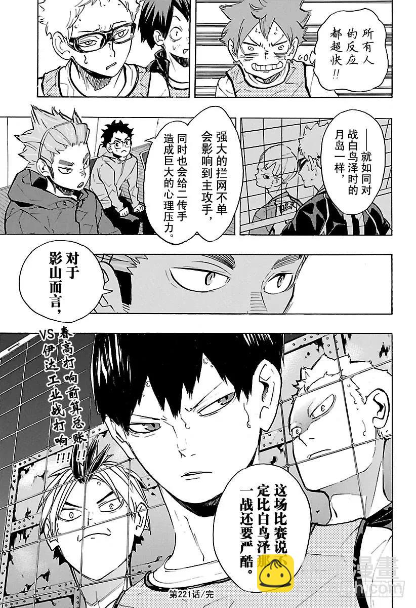 🍝排球少年！！ 第221话 又见，高墙 第17页