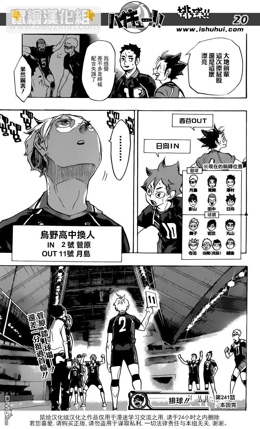 🍝排球少年！！ 第241话 被托付的机会 第20页