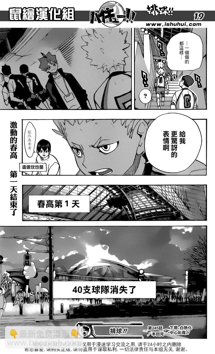 🍝排球少年！！ 第245话 鲜明 第18页
