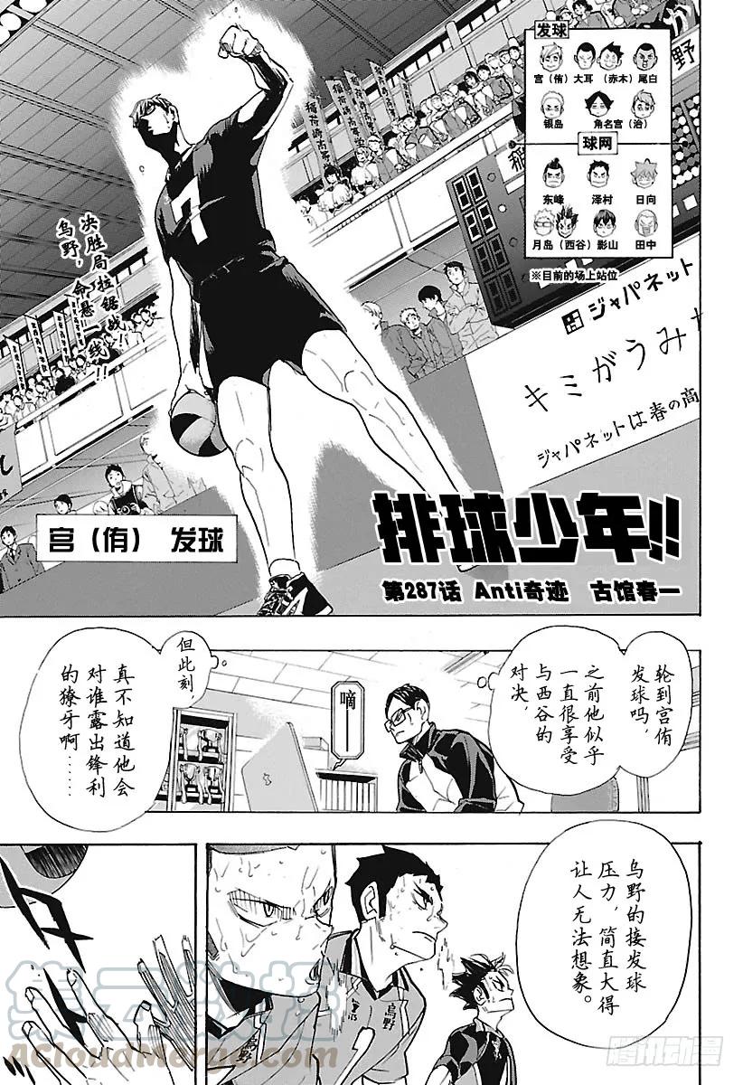 🍝排球少年！！ 第287话 Anti奇迹 第1页
