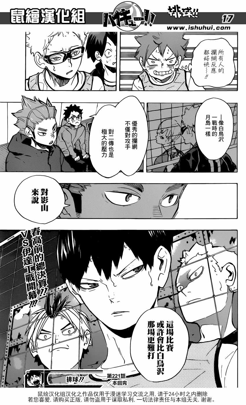 🍝排球少年!! 第221话 第15页