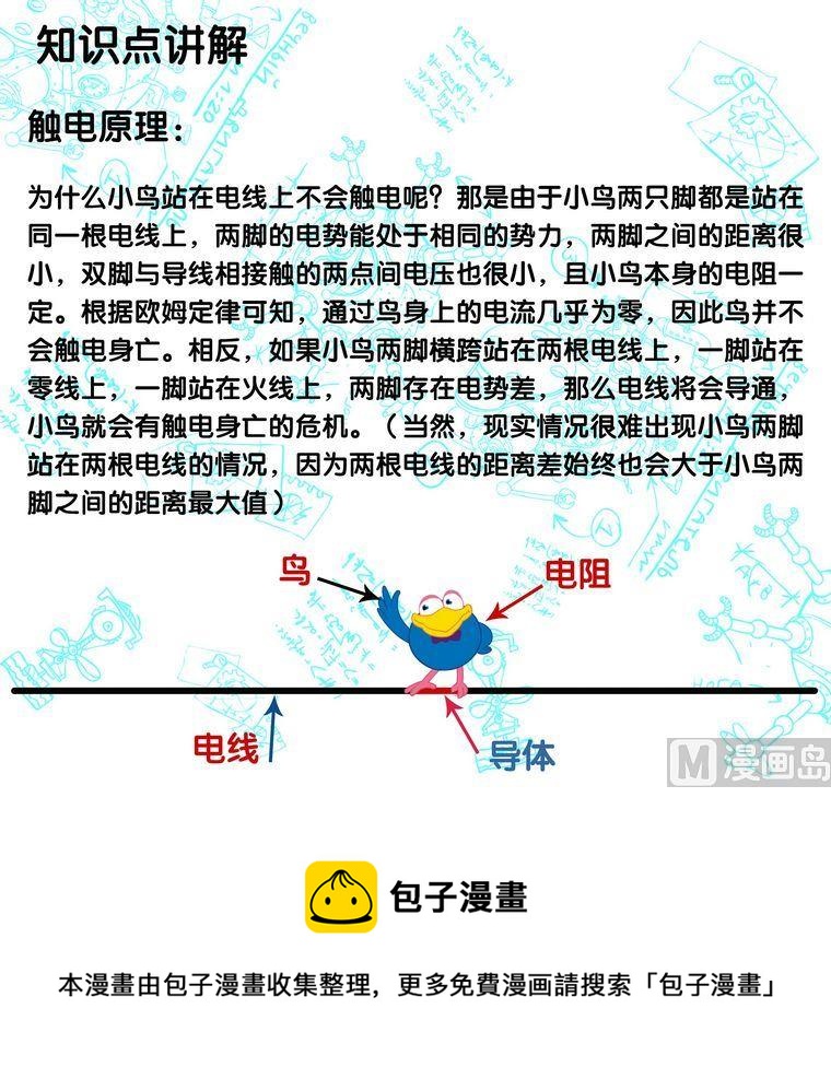🍝平博士密碼搞笑科普漫畫 03 大嘴叔的触电危机 第2页