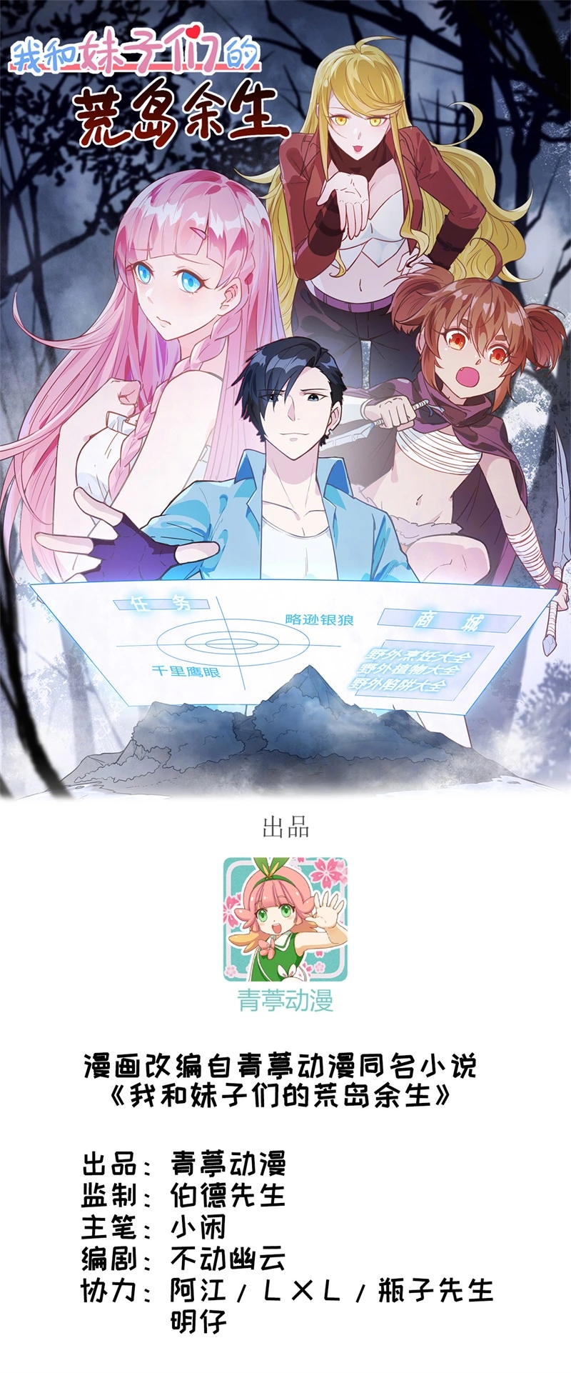 🍘我和妹子们的荒岛余生 第51话 快看！那个飞机！ 第1页
