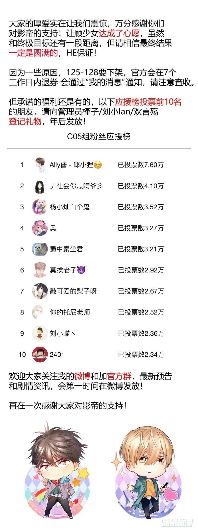 感谢大家&amp;退券安排-第135话