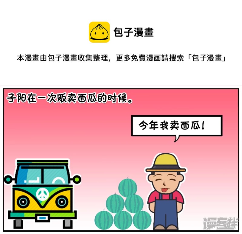 🍲子阳简笔画 子阳在一次贩卖西瓜的时候 第1页